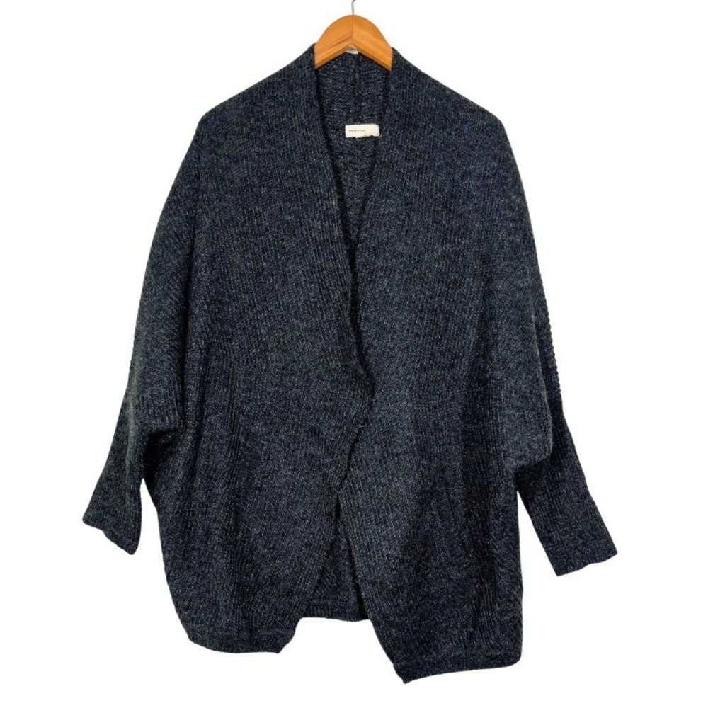 Sleeping on Snow Anthropologie Gray Marled Batwing Cardigan Sweater Small Pocket